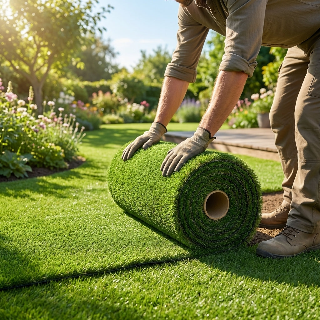 Artificial Grass Lawn Turf with 35mm pile height for gardens
