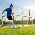 Aluminium football goal with folding mechanism