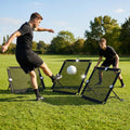 Interactive football training rebound board with reaction lights