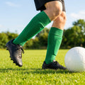 Pre-cut football socks in various sizes and colours for enhanced comfort
