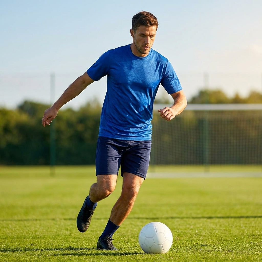 Men's football shirt in multiple colours, made from polyester for athletic use