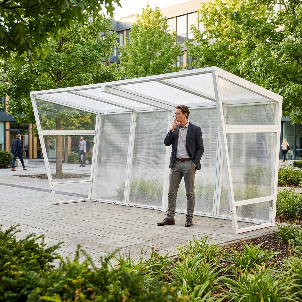 Heavy Duty Smoking Shelter with Aluminium Frame