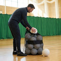 Football carry bag with 12 footballs, durable mesh