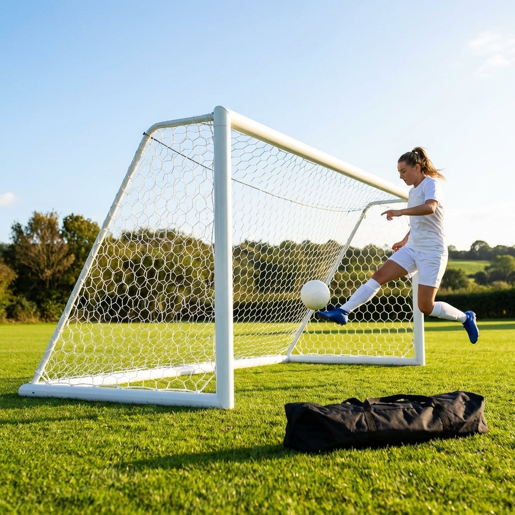 Aluminium Folding Football Goal in various sizes and colours, ideal for training and matches