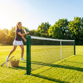 Mini tennis posts in Wimbledon Green made of steel for junior courts