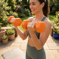Neoprene dumbbells with non-slip coating for home and gym use