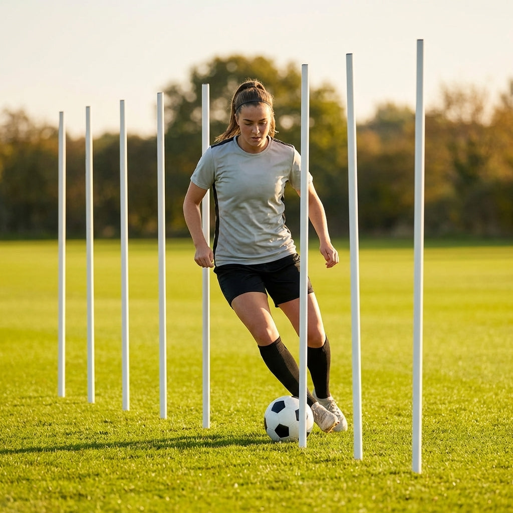 Slalom training poles in vibrant colours for agility training