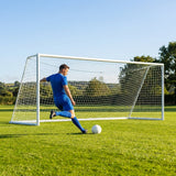Steel football goal 24ft x 8ft for outdoor use