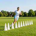 Tennis training marker cones in various sizes and colours
