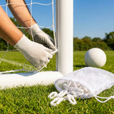 Durable plastic football net clips for goal securement