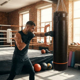 Hanging Punch Bag made of Microfibre Leather for Gym and Home Use
