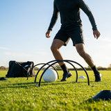 Football training passing arcs made of 34mm PVC