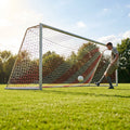 Football goal nets 24 x 8 ft, durable HDPE for clubs and schools