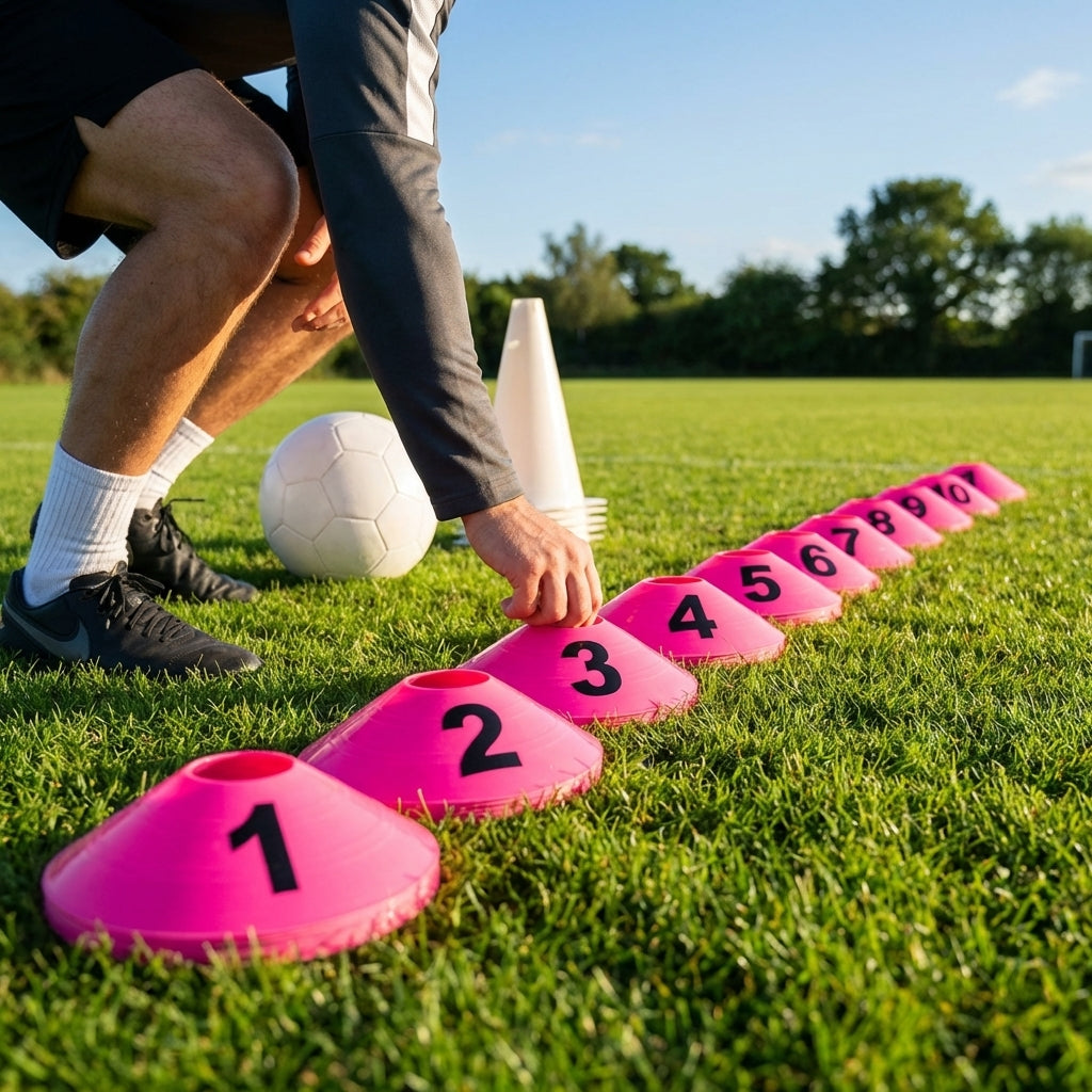 Rubber Flat Disc Markers in multi-colour for training and games