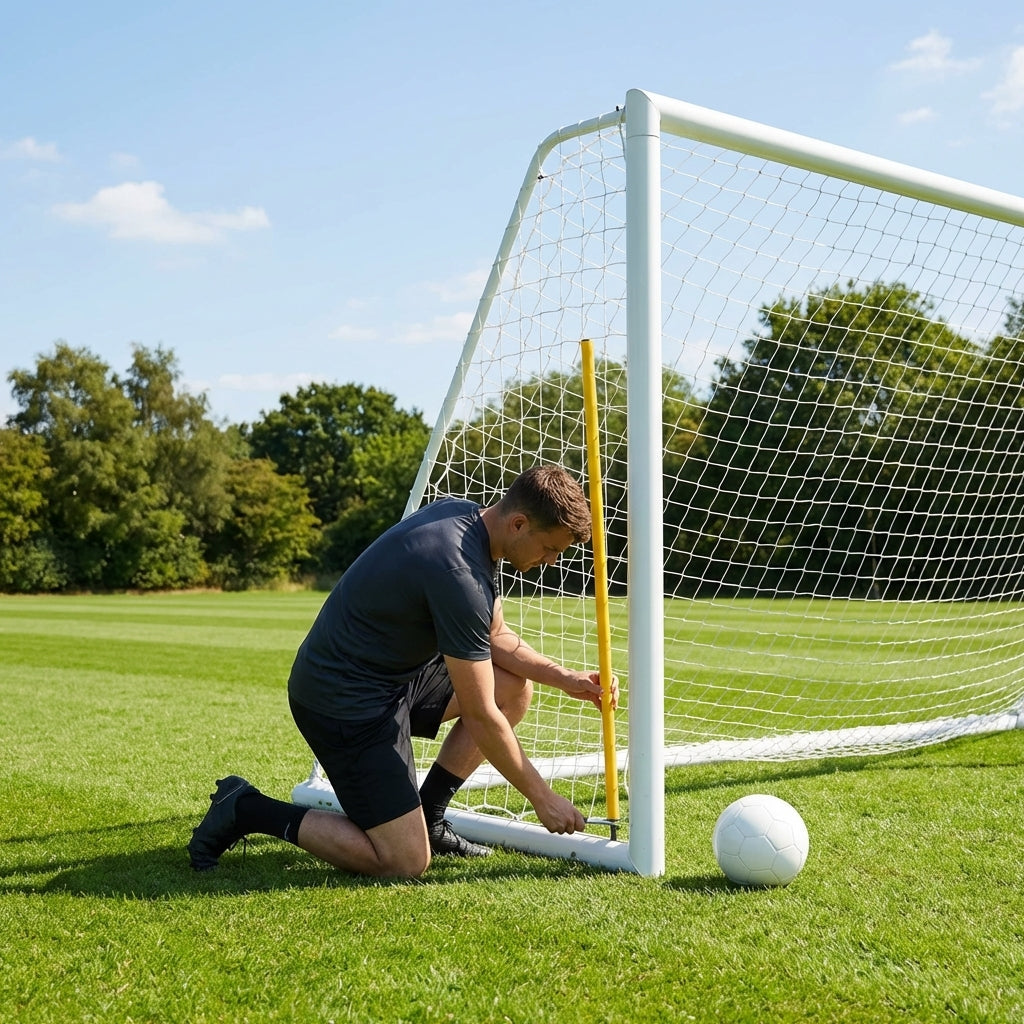 Football goal replacement stanchions available in multiple sizes