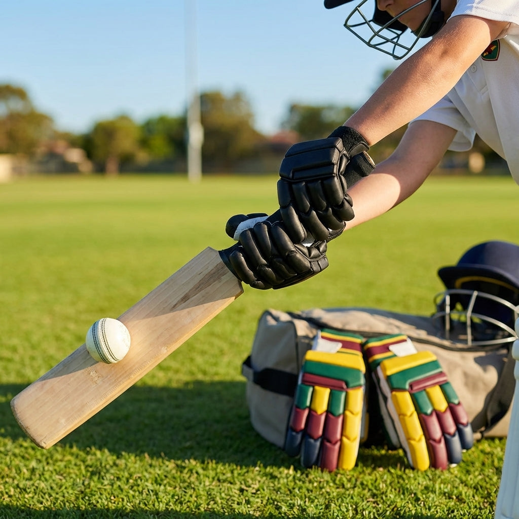 Coloured cricket batting gloves with English Pittard leather palm