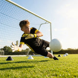 Professional goalkeeper gloves in various sizes and colours
