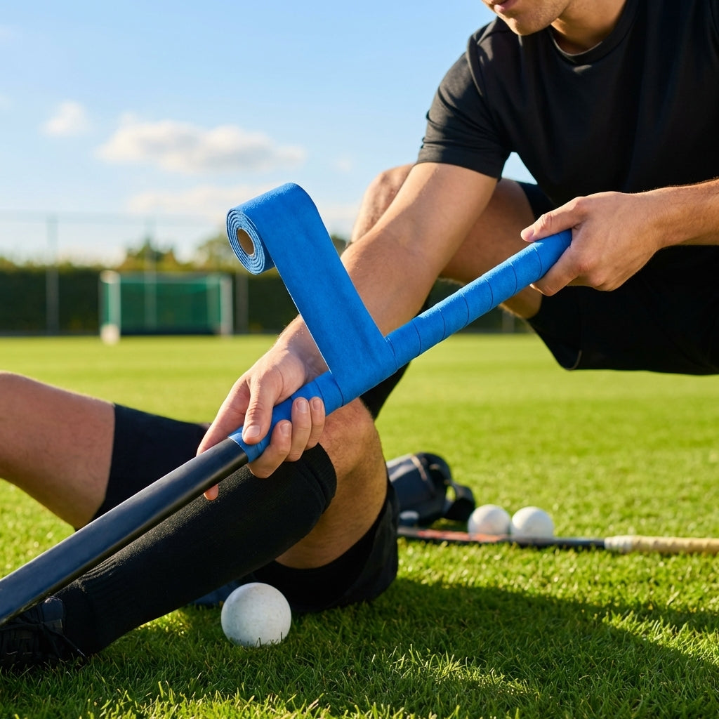 Chamois hockey grips in various colours for field hockey sticks
