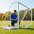 Football goal nets 24 x 8 ft, durable HDPE for clubs and schools
