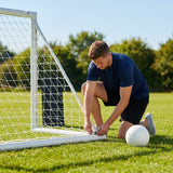 8 x 4 Football Goal Nets in White HDPE for Clubs and Schools