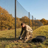 Black anti-litter netting made from HDPP twine for building sites
