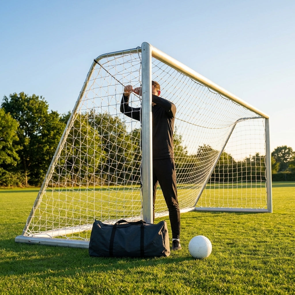 Replacement football goal nets for Alu110 goals, various sizes in white