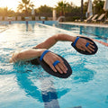 Swimming hand paddles with ergonomic design for swim training