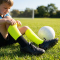 Football socks in various sizes and colours for players