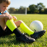 Football socks in various sizes and colours for players