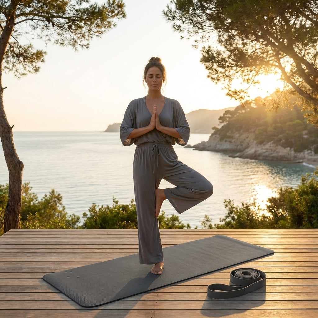 PVC Yoga Mat with textured foam for yoga and Pilates
