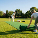 Green/Brown cricket matting made from polyethylene for indoor and outdoor use