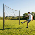 Ball stop netting system with steel poles for sports clubs and gardens