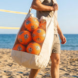 Football carry bag with 12 footballs, durable mesh