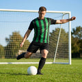 Men's Striped Football Shirt for Matches, Polyester