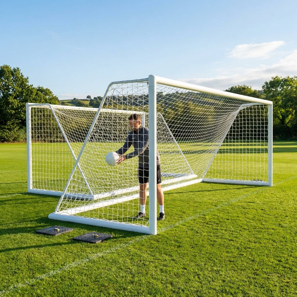 Aluminium Football Goal 16ft x 7ft for Junior Matches
