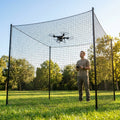 Drone enclosure net with HDPE twine for outdoor use