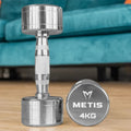 Chrome dumbbells with ergonomic design for gym and home use