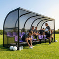 Aluminium team shelter with 16/22 seats for sports venues