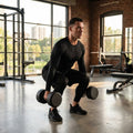 Urethane dumbbells with steel core, ideal for gyms