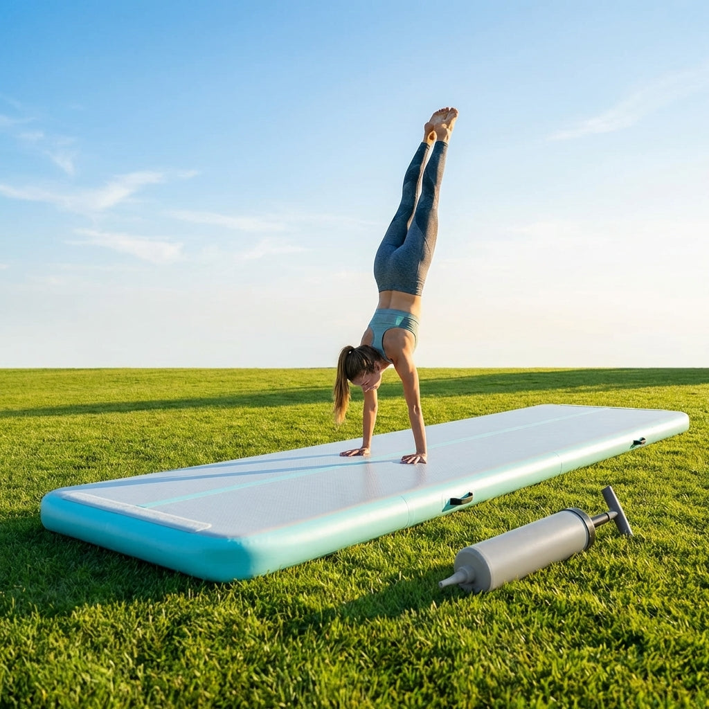 Inflatable Gymnastics Mats available in various sizes for home and gym use