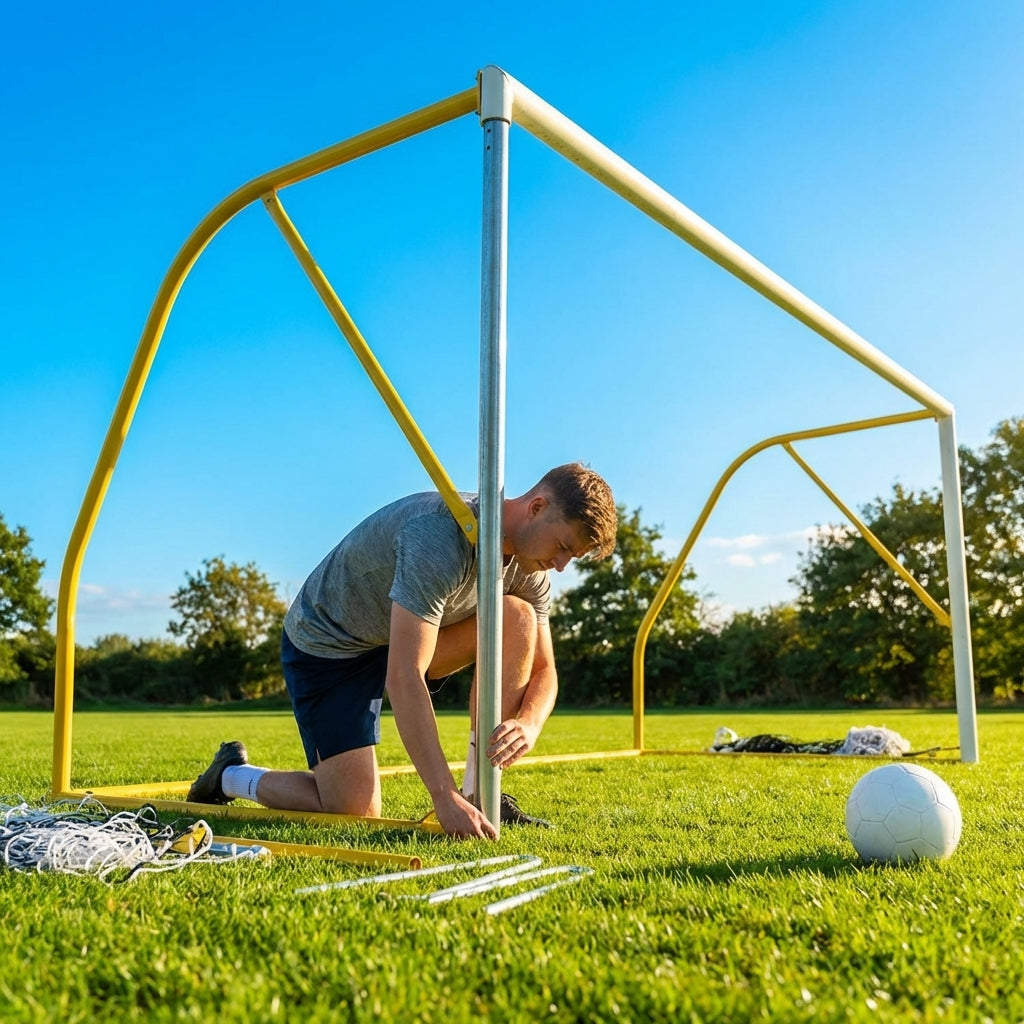 Football goal replacement stanchions available in multiple sizes