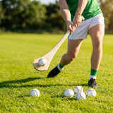 Hurling Match Balls in White and Fluro Yellow with Durable PU Core