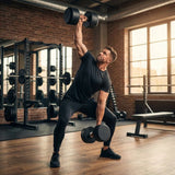 Urethane dumbbells with steel core, ideal for gyms