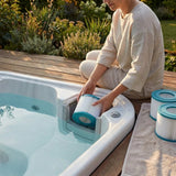Hot tub replacement filter cartridges for inflatable spa systems