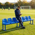 Aluminium sports bench with HDPE seats for indoor and outdoor use