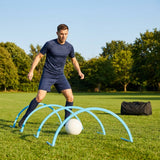 Football training passing arcs made of 34mm PVC