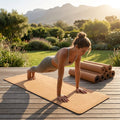 Cork Yoga Mat with Natural Rubber Base for Yoga and Pilates