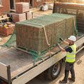 Heavy-duty brick netting in green for industrial use