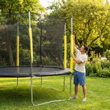Replacement trampoline pole pads with cushioned protection for outdoor use