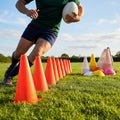 Rugby training marker cones in vibrant colours